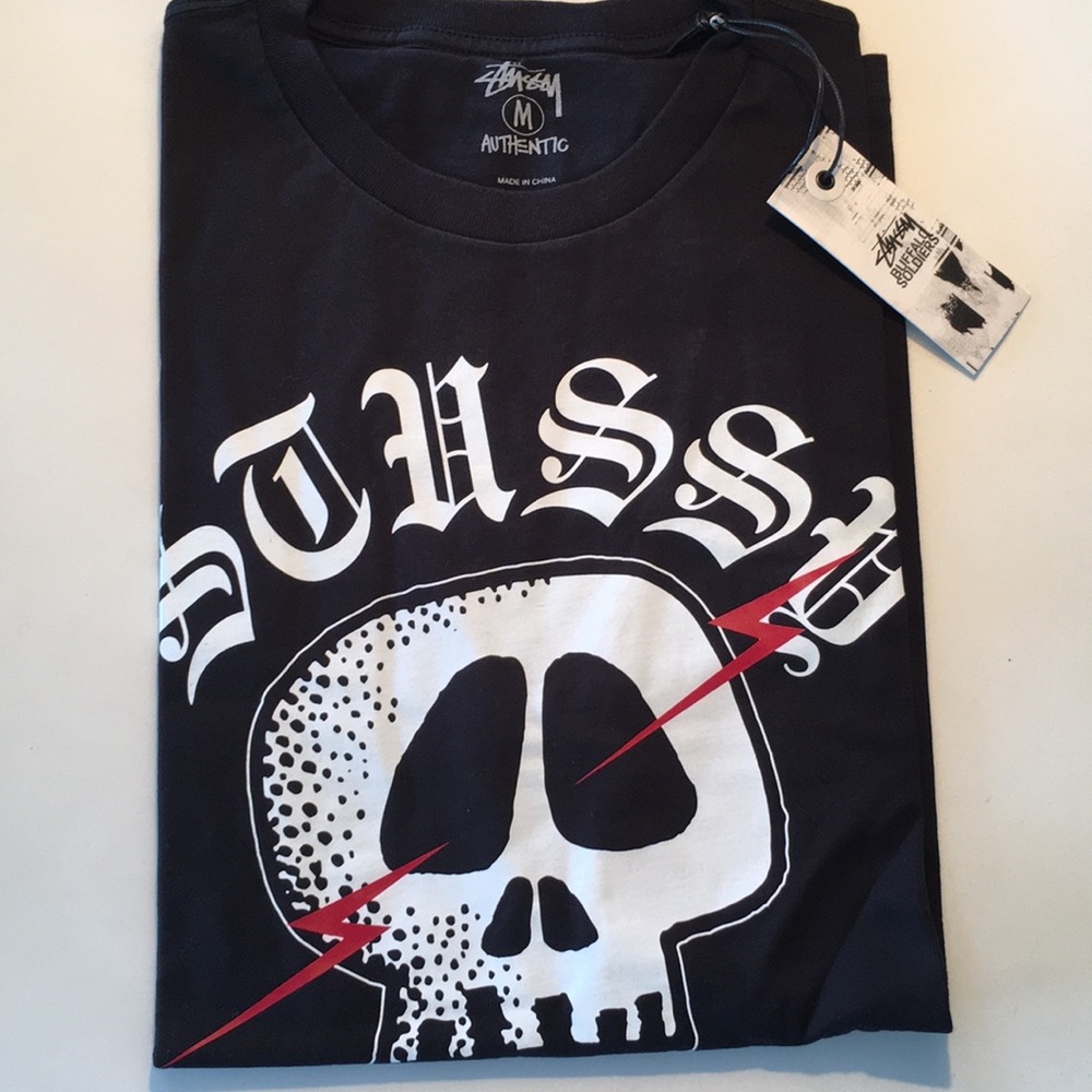 STUSSY Buffalo Soldiers black tee